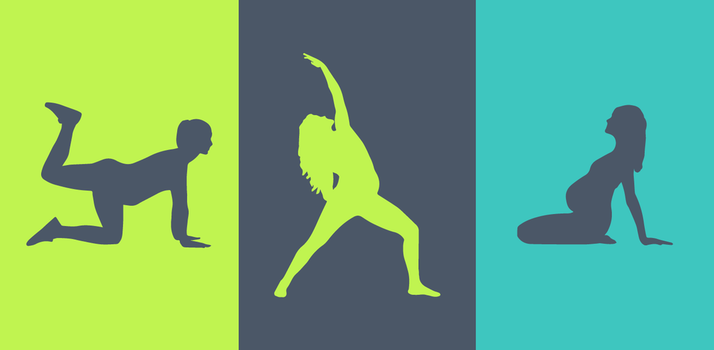 graphic illustration of three women exercising